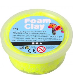 PATE A MODELER FOAM CLAY JAUNE  FLUO - 35 G
