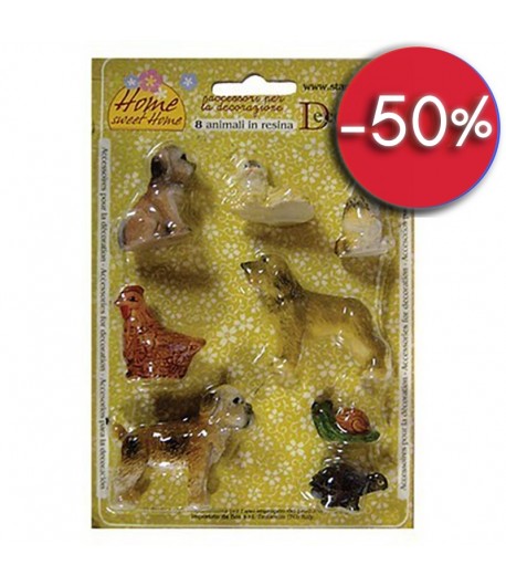 ASSORTIMENT 8 GRANDS ANIMAUX RESINE
